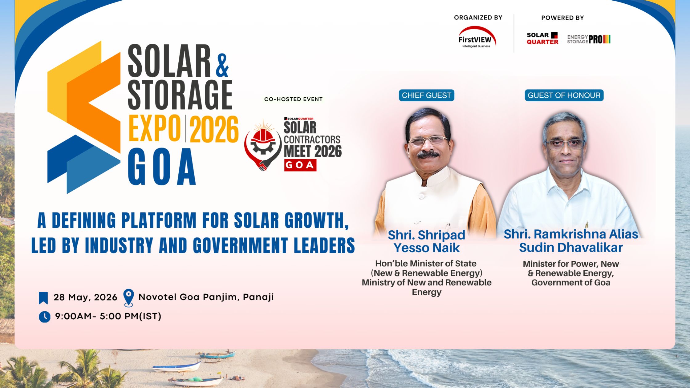 Solar & Storage Expo GOA 2026 to Welcome Top Government Energy Leaders ...