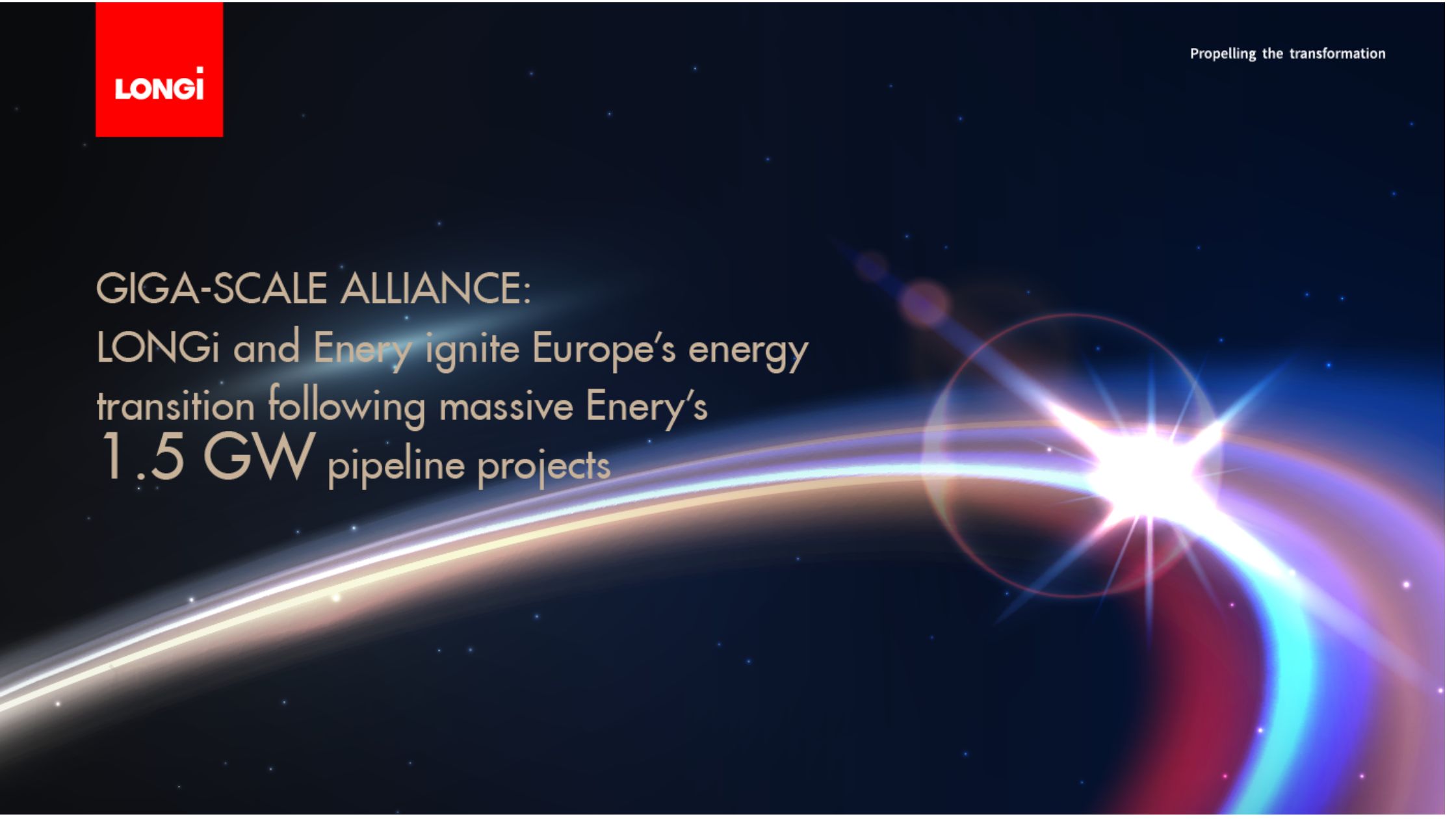GIGA-SCALE ALLIANCE: LONGi and Enery Ignite Europe's Energy Transition Following Massive Enery's 1.5 GW Pipeline Projects For 2026-2027