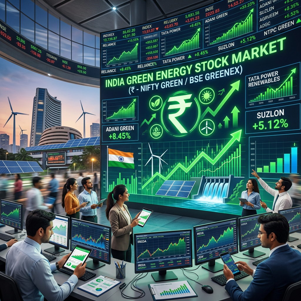 Green Energy Stocks Shine As Indian Markets Close Higher Amid Mixed Sector Performance (17 June 2026) - SolarQuarter