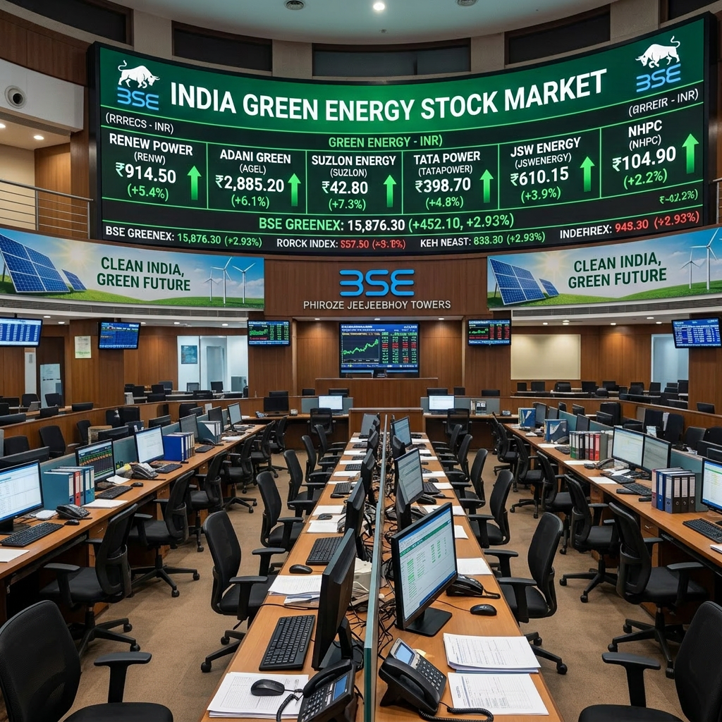 Green Energy Stocks Outperform As Indian Benchmark Indices End Lower On June 30